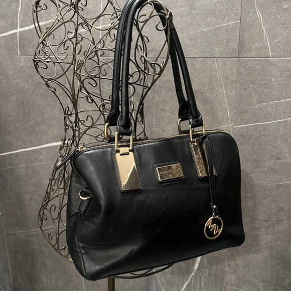 Marc New York Black Satchel with Gold Accents - Picture 2 of 15